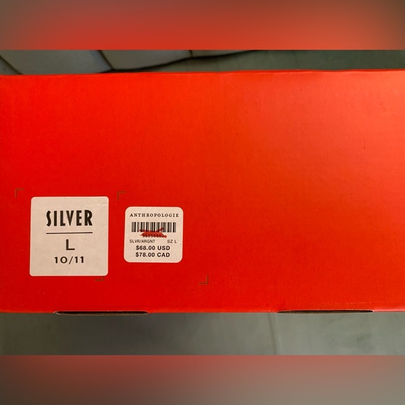 Anthropologie Maeve Puffy Slip On Mules in Silver size 10-11 NWT - Picture 9 of 9